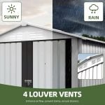 6' X 4' Outdoor Metal Storage Shed,Large Tools Storage Shed,Heavy Duty with Lockable Double Doors & Air Vent for Backyard,Patio