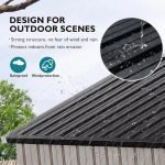 5 X 3 FT Outdoor Storage Shed, Metal Shed for Garden, Backyard, Patio, Brown Tool Room