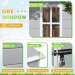 Garden Shed Storage House Garden Tool Sheds with Lockable Door for Patio Backyard Lawn Pool 6X4 FT Plastic Resin Shed with Floor