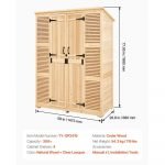 Outdoor Wooden Waterproof Garden Tool Storage Shed with Lock 58X78 Inches