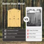 Outdoor Storage Shed, 4.6X2.3 FT Wood Shed Garden Outdoor Storage Cabinet Waterproof, Storages Sheds Outdoor with Floor