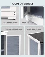 63'' Tall Solid Wood Outdoor Storage Cabinet, Waterproof Garden Shed with Double Doors, Adjustable Shelves & Asphalt Roof