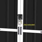 Outdoor Storage Cabinet Wood & Metal Garden Shed with Waterproof Roof and Sturdy Lockable Doors