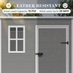 Outdoor Storage Shed 6 X 6 FT, Resin Garden Sheds with Floor Plastic Patio,With Lockable Door Outdoor Storage Shed