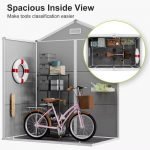 Outdoor Resin Storage Shed 5X4 FT Sheds Kit with Floor Window Lockable Door Included, Waterproof outside Plastic Sheds