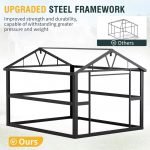 10X12 Ft Outdoor Storage Shed, Extra Large Metal Shed with Lockable Doors, 2 Windows, outside Steel Tiny House Ideal