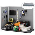 306GAL Outdoor Storage Box, 1170L Patio Deck Box and Resin Shed, Waterproof Storage Cabinet for Tool Garbage Cans, 3 Doors