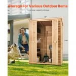 Outdoor Wooden Waterproof Garden Tool Storage Shed with Lock 58X78 Inches