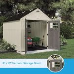 8' X 10' Heavy-Duty Resin Tremont Storage Shed, Sand