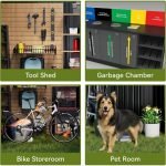 Shed Outdoor Storage Shed Metal,Lockable Doors Tool Sheds with Sloping Roof,Steel Garden Shed with Air Vent for Backyard,Patio