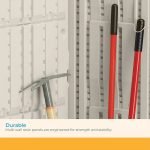 Vertical Outdoor Storage Shed with Reinforced Floor, Lockable Double Doors, All-Weather Construction, and Multi-Wall Panels,