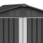 6X4Ft Heavy-Duty Metal Outdoor Storage Shed with Locking Doors & Air Vent – Weather-Resistant Tool Shed for Backyard, Patio