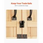 Outdoor Wooden Waterproof Garden Tool Storage Shed with Lock 58X78 Inches