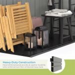 BMS6312D Everett 6' X 3' Heavy-Duty Resin Outdoor Pad-Lockable Double Doors and Windows All-Weather Shed for Yard Storag