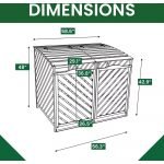 Outdoor Wooden Trash Bin and Recycling Storage Shed Durable Garden Waste Solution with Double Doors and Locking Latch