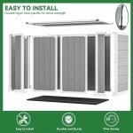 306GAL Outdoor Storage Box, 1170L Patio Deck Box and Resin Shed, Waterproof Storage Cabinet for Tool Garbage Cans, 3 Doors