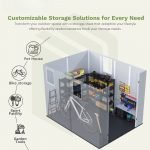 6 X 8 FT Plastic Outdoor Storage Shed with Floor,With Two Windows and Lockable Door for Garden, Resin outside Tool Shed