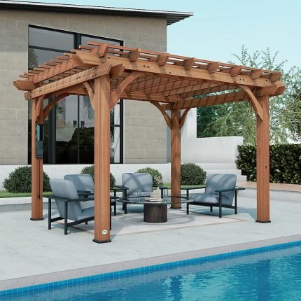 Backyard Discovery 10′ x 12′ Cedar Pergola image 0