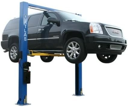 ATLAS Automotive Equipment 9OHSC-SS 2-Post Vehicle Overhead Lift, 11’9” Minimum Ceiling Height, 9,000lb Capacity, Clear Floor, 11’10” Height, 3-Stage Front and 2-Stage Rear Arms, for DIY/Hobbyists image 0