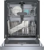 Bosch SHE41CM5N 300 Series 24″ Dishwasher 48 db – Recessed Handle, Stainless Steel image 5