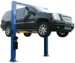 ATLAS Automotive Equipment 9OHSC-SS 2-Post Vehicle Overhead Lift, 11’9” Minimum Ceiling Height, 9,000lb Capacity, Clear Floor, 11’10” Height, 3-Stage Front and 2-Stage Rear Arms, for DIY/Hobbyists image 1