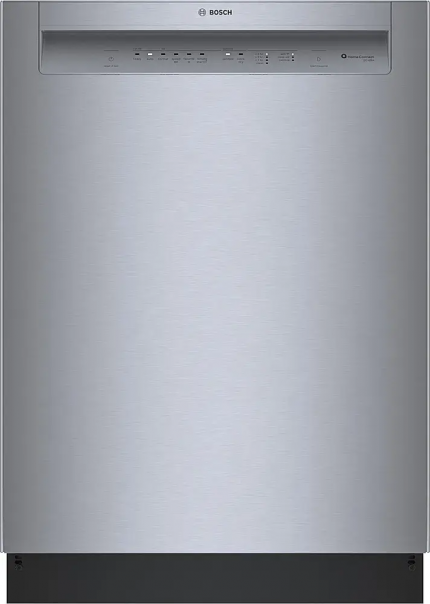 Bosch – 100 Series 24″ Front Control Smart Built-In Hybrid Tub Dishwasher with PureDry, 50 dBA – Stainless Steel image 0