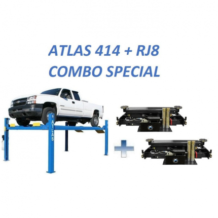 Atlas 414 14,000 LB 4-Post Lift with RJ8 Jacks image 0