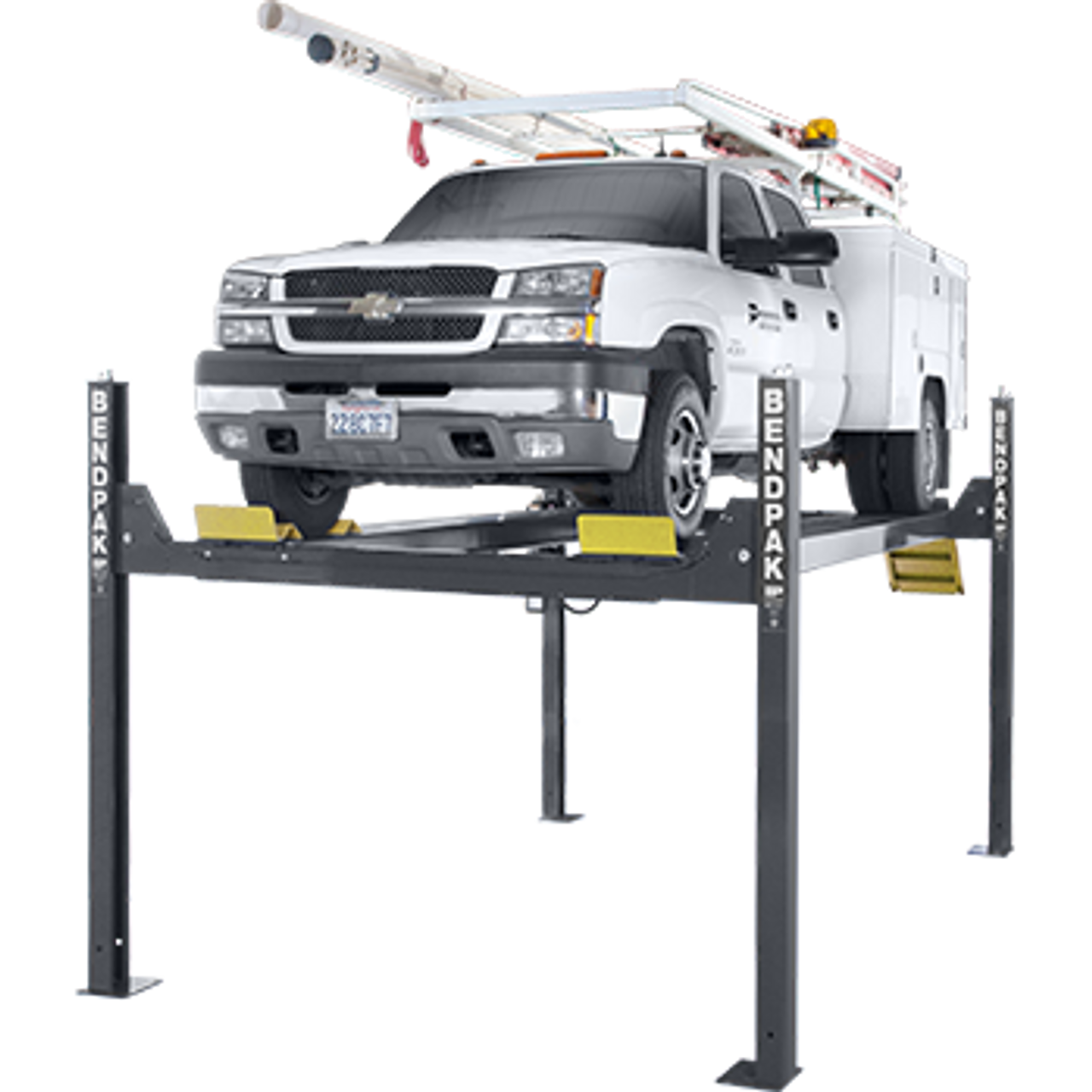 650a7cee-HD-14T-tall-four-post-lift-5175004__74685 BENDPAK HD-14T 14,000-lb. Capacity Tall Lift / 82″ Rise Car Lift image 0