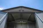 Arrow Select 10′ x 12′ Outdoor Lockable Steel Storage Shed Building, Charcoal image 7