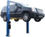 ATLAS Automotive Equipment 9OHSC-SS 2-Post Vehicle Overhead Lift, 11’9” Minimum Ceiling Height, 9,000lb Capacity, Clear Floor, 11’10” Height, 3-Stage Front and 2-Stage Rear Arms, for DIY/Hobbyists image 2