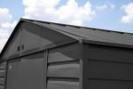 Arrow Select 10′ x 12′ Outdoor Lockable Steel Storage Shed Building, Charcoal image 9