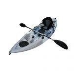Brooklyn Kayak UH-FK184-GRY 9 ft. 2 in. Sit on Top Single Fishing Kayak Seat And Paddle – Grey Camo image 0
