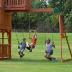 Backyard Discovery Skyfort II Cedar Wood Swing Set image 1