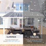 Aecojoy 12 ft x 12 ft White Aluminum Pergola with Canopy image 2