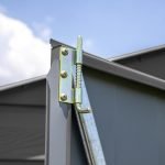 Arrow Select 10′ x 12′ Outdoor Lockable Steel Storage Shed Building, Charcoal image 3