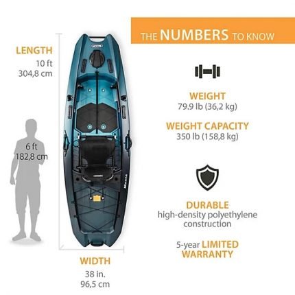 Aurora Fusion Lifetime Manta 10 ft. Sit-On-Top Angler Kayak image 1