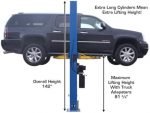 ATLAS Automotive Equipment 9OHSC-SS 2-Post Vehicle Overhead Lift, 11’9” Minimum Ceiling Height, 9,000lb Capacity, Clear Floor, 11’10” Height, 3-Stage Front and 2-Stage Rear Arms, for DIY/Hobbyists image 8