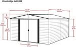 Arrow WR1012 Woodridge EG Steel Storage Shed, 10 by 12-Feet image 8