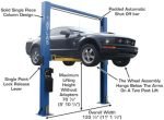 ATLAS Automotive Equipment 9OHSC-SS 2-Post Vehicle Overhead Lift, 11’9” Minimum Ceiling Height, 9,000lb Capacity, Clear Floor, 11’10” Height, 3-Stage Front and 2-Stage Rear Arms, for DIY/Hobbyists image 3